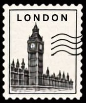 London postage stamp
